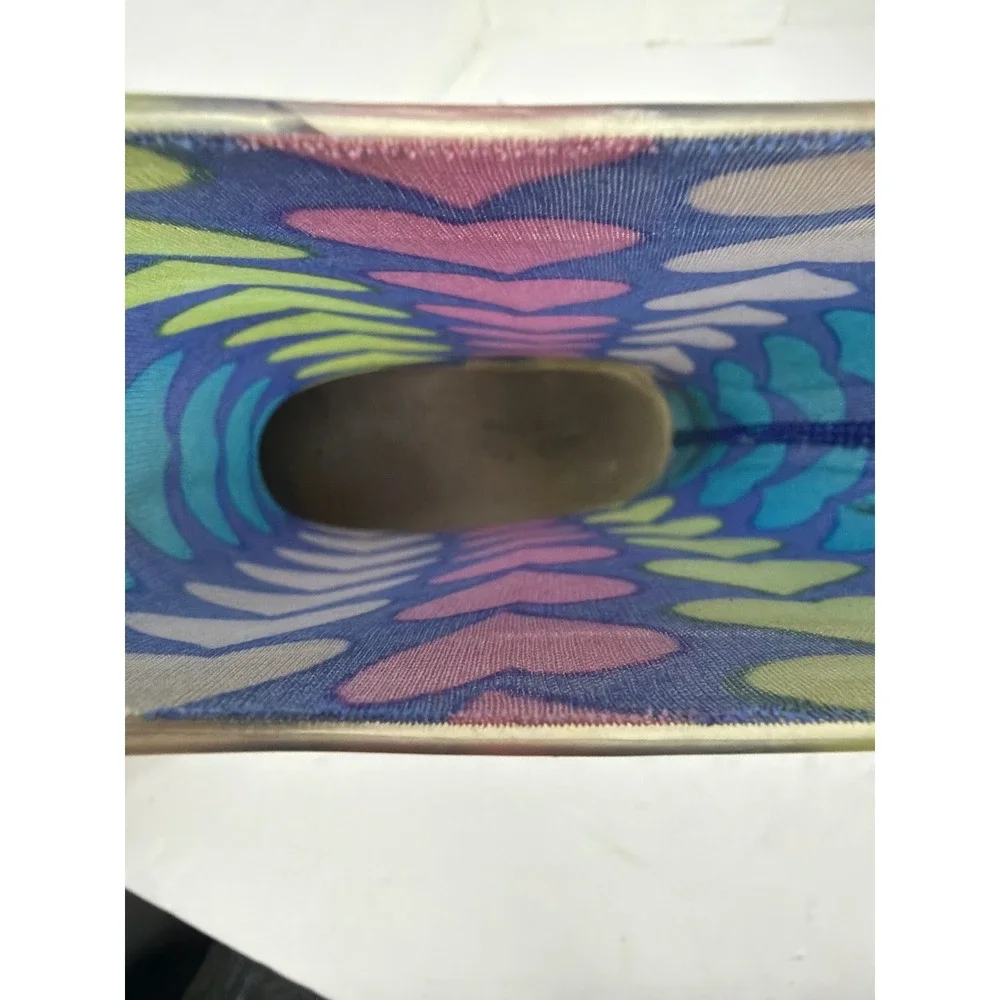 Rain‎ Essentials Kids Heart Print Rain Boots Blue Pink Multi Color Size 11/12